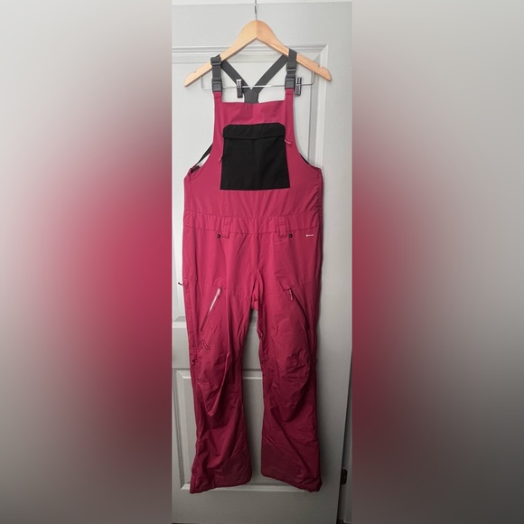 Ski Snowboard Bib Dark pink Foxy Bib Pants L - Picture 1 of 2